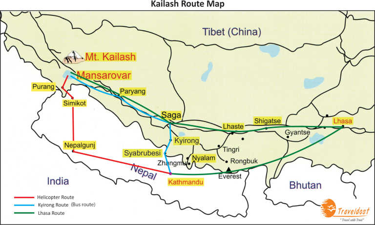 Kailash route map