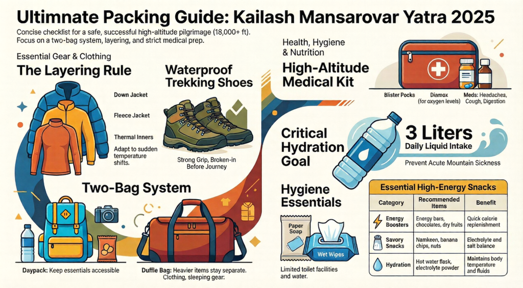 Packing guide for Kailash Mansarovar yatra